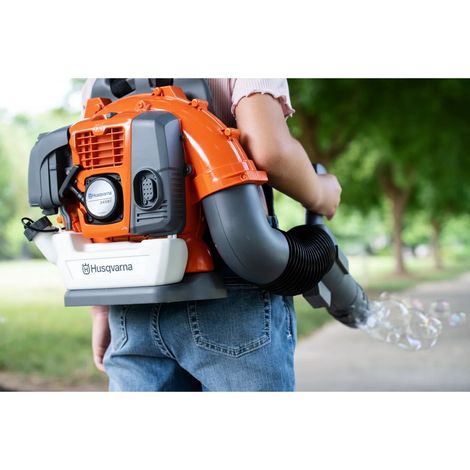Husqvarna Toys - Soffiatore a zaino di bolle giocattolo per bambini modello 345BT