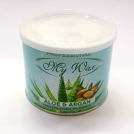 Trade Shop - Cera Depilatoria Liposoluble Bote Aloe Argán 400 Ml Depilación Con Cera -