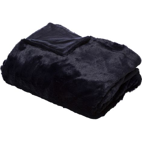 Plaid en Fourrure Bleu Nuit 125 x 150 cm - Feeric Christmas (1/2)