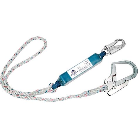 Portwest FP23WHR Corda Singola con Assorbitore di Energia, Bianco