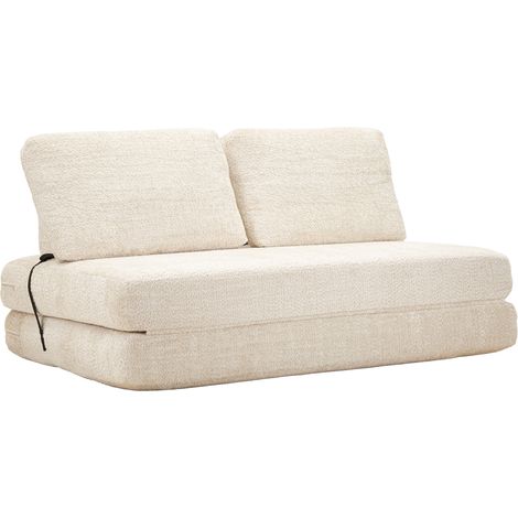 Divano Letto 2 Posti Albayz, Reclinabile, Apertura a Ribalta, Posti a Sedere 2, 31x31 cm Bianco