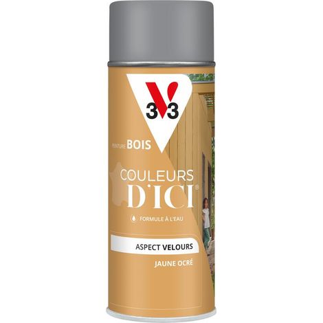 Peinture bois extérieur Couleurs d'Ici® V33 Jaune ocré Velours 400 ml (1/5)