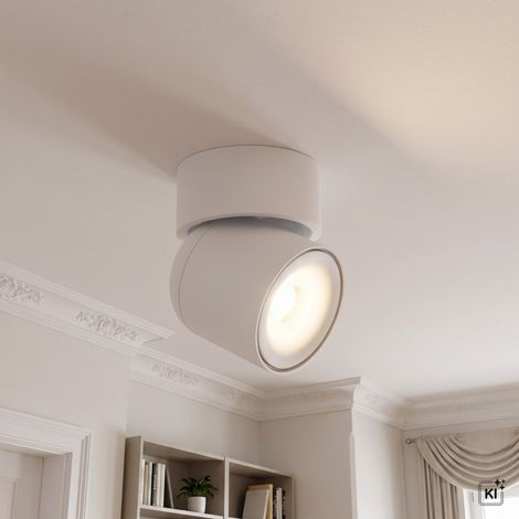 Deckenleuchte Weiß B: 9.4 cm klein Aluminium GU10 verstellbar Deckenlampe Spot (1/5)