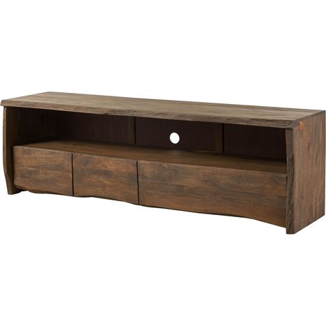 TV-Board Mango braun geölt 190x50x60 cm montiert PURE MANGO 220 (1/4)