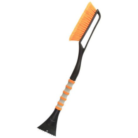 Pair Pelle de neige orange pour voiture, raclette robuste pour enlever neige et givre, manche confortable antidérapant (1/5)