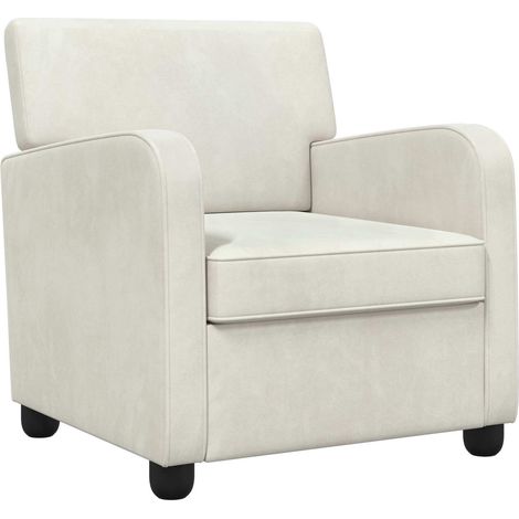 Armchair Cream Velvet vidaXL (1/5)