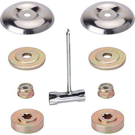 9-teiliges Freischneider-Kopfmuttern-Set, Befestigungsmutter für Messerkasten, Metall-Freischneiderzubehör, Metall-Getriebemutter, für Rasenmäher A - (1/5)