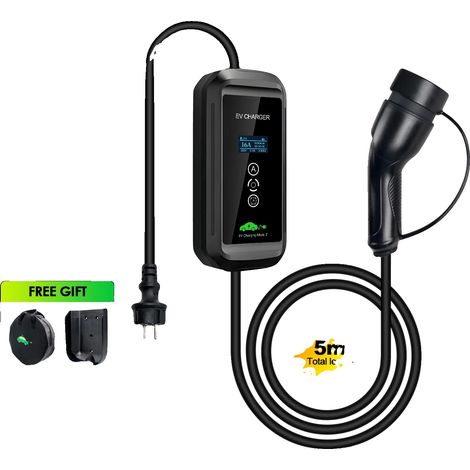 Cargador para vehículos eléctricos, alta potencia de salida, función de temporizador versátil, tipo 2 (1/5)
