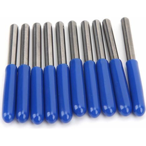 Set mit 10 Hartmetall-Fräsern (3,175 mm) für Holzbearbeitung und Gravur, 30° x 0,3 mm Schneide, Wolframkarbid-Werkzeug (1/5)