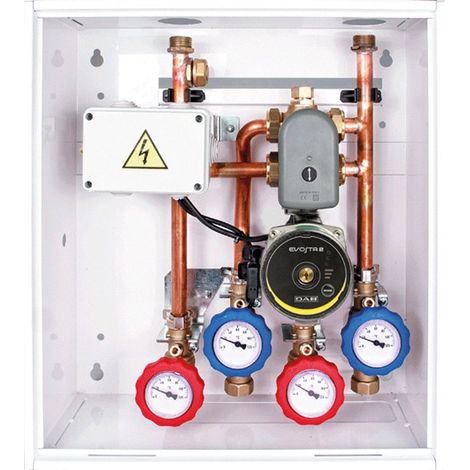 Thermador – Module hydraulique chaudière à condensation – 2 circuits pour plancher chauffant et radiateurs – Raccordement 3/4'' MF – Plage 5°C à 110°C