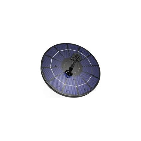 Fontaine Solaire Extérieur Flottante 3.5W, Pompe Bassin Solaire avec Batterie et 6 Buses, pour Bain d'oiseaux Aquarium Jardin Fontaine (1/5)