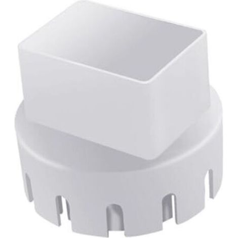 Adaptateur de - Connecteur d'échappement de gouttière ronde à carré Collection de transition en plastique ABS pour tuyaux d'échappement de 3 "et 4" Résistant à la pour le (1/5)