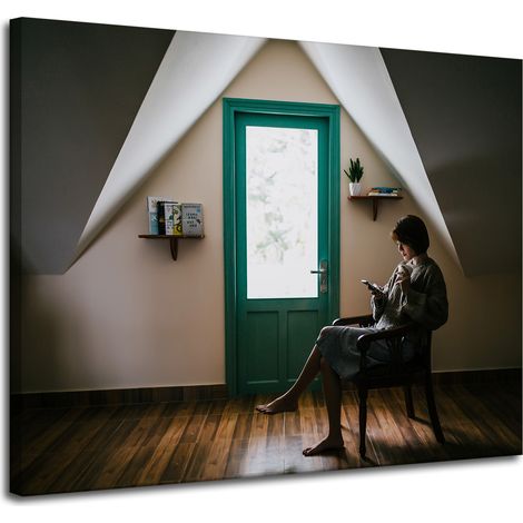 Leinwanddruck „Menschen, Frau, Entspannung“, 100 x 80 cm