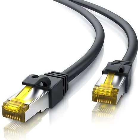 Câble Ethernet Cat7 - 10 Gbit/s - 600 MHz - Blindage SFTP - Pour Réseau LAN/WAN - Longueur 10 M (1/3)