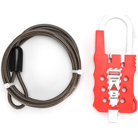 Cadenas de câble en acier inoxydable réglable pour sécurité industrielle, dispositif de verrouillage d'équipement 0,19 po x 5,91 pi (1/5)
