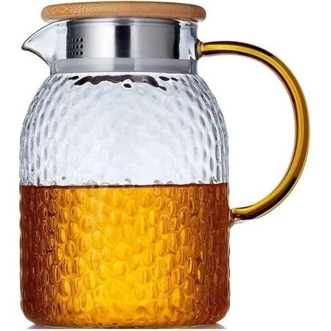 Théière WOVTE Verres à thé - Machine à thé en verre pour bouilloire - Résistance aux températures élevées - 1L (1/4)