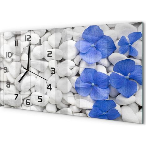 Horloge Murale Panoramique en Verre 60x30 cm Décorative Moderne Salon Cuisine Hortensia (1/5)