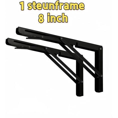 1 - Support mural - Gain de place sur le bureau - Vis et goupilles de fixation incluses - 20 cm - Noir (1/5)