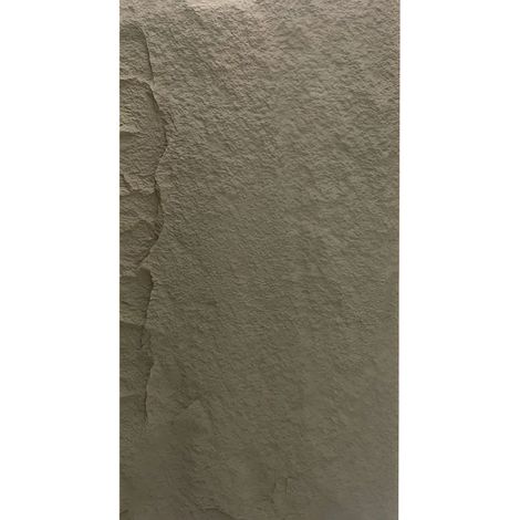 Set 10 Pannelli Isolanti Effetto Pietra 3D Grigio Scuro 120x60 in PU