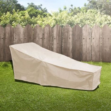 Housse De Protection,Housse Imperméable Pour Chaise Longue D\'Extérieur, Protection Contre Les Intempéries(Beige)123648