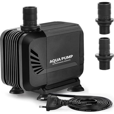 Pompe Bassin Pompe a Eau 1500L/H 15W Pompe Aquarium Amphibie Ultra-Quiet avec 2 Gicleurs 13mm/16mm (1/5)