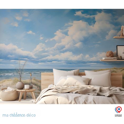 Papier peint : Plage sud-ouest, Aquarelle 6 - Intissé - L.300 x H.280 cm (1/5)