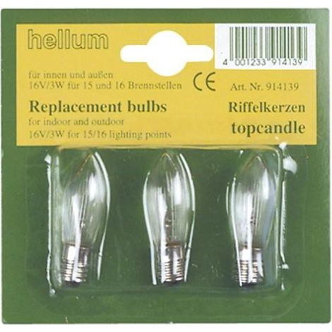 Hellum 914139 Ampoule de rechange 1 pc(s) E10 16 V blanc chaud Q302082