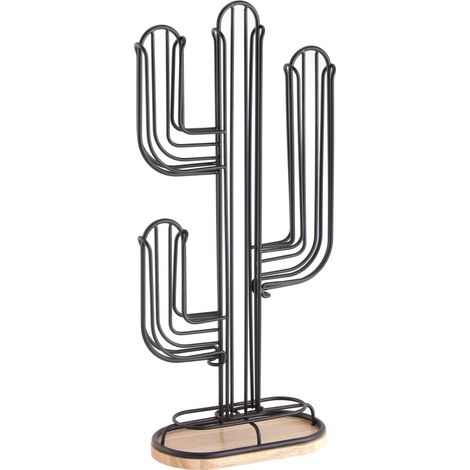 LIGNUM PORTA CIALDE IN ALLUMINIO NERO A CACTUS 20X10X42 CM (1/3)