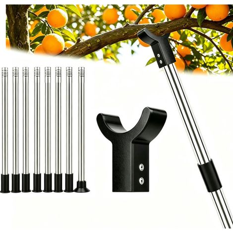 Support de branche d'arbre réglable, tuteur de 3.2m avec embout en Y,Support en acier inoxydable pour branches d'arbres fruitiers, pour prévenir la casse des plantes penchées (1/5)