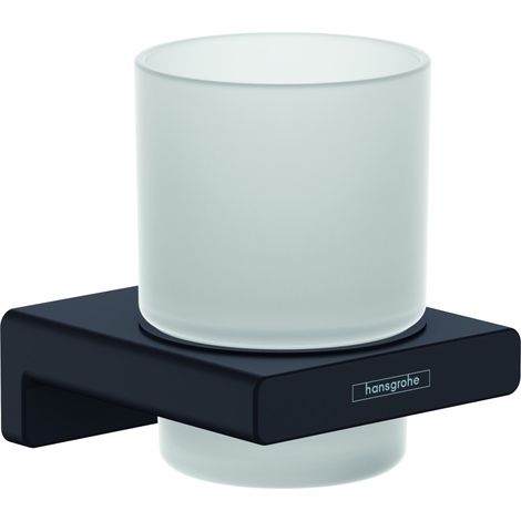 HANSGROHE Soporte de cristal negro mate AddStoris