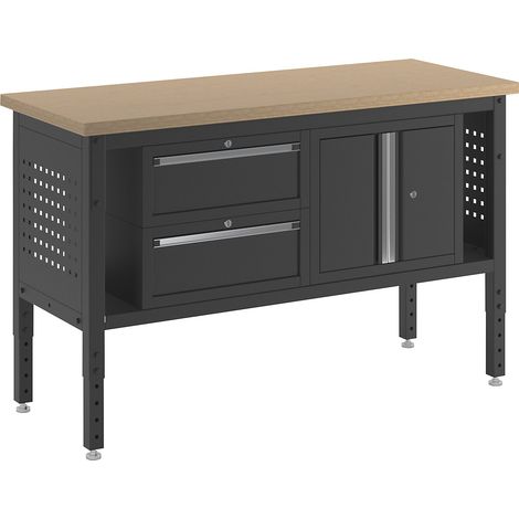 FRANKEL kaiserkraft, Établi BLACKLINE, avec 2 tiroirs, armoire (1/5)