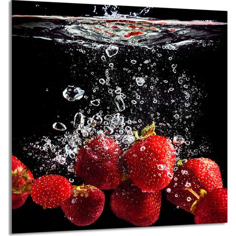 Panneau de verre POUR la cuisine 60x65 Fraises (1/5)