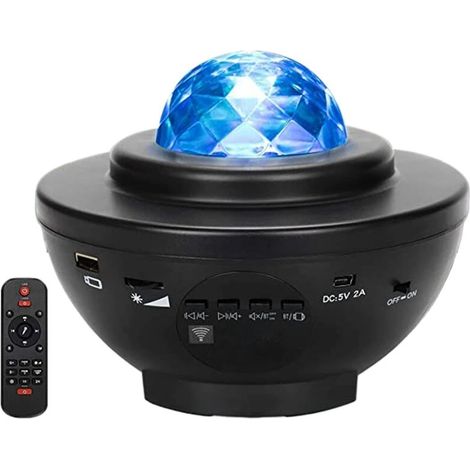 Veilleuse projecteur d'étoiles et de galaxies LED pour enfants, lecteur de musique USB Bluetooth, lampe de projection d'étoiles romantique, cadeau idéal (1/5)