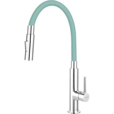 Novaservis Ferro - Küchenarmatur mit ausziehbarer Brause, 2 Düsen, mint/chrom 70730,0M