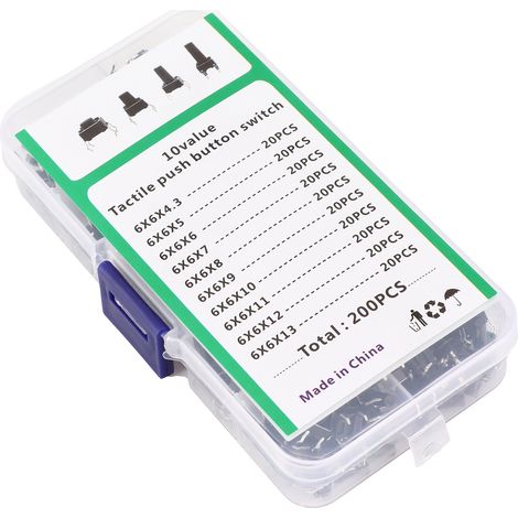 Interrupteurs Tactiles Miniatures 200pcs pour TV Audio Électronique Informatique (1/5)