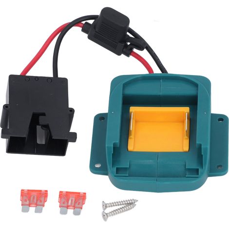 Adaptateur de batterie, kit de conversion pour jouets à pédales pour enfants avec connecteur de faisceau de câbles et porte-fusible pour BL1850 BL1860 Noir (1/5)