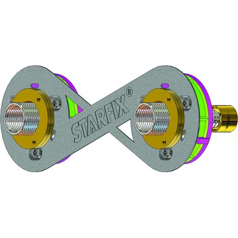 Sortie de cloison STARFIX 150 PER à glissement Ø 16 - M3/4" (20/27) droit réglable - Anquier
