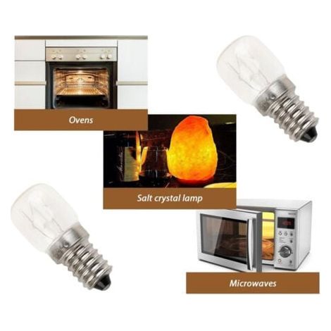 2x E14 Haute Température Ampoule 500 Degrés 25w Halogène Bulle Four Ampoule. (1/4)