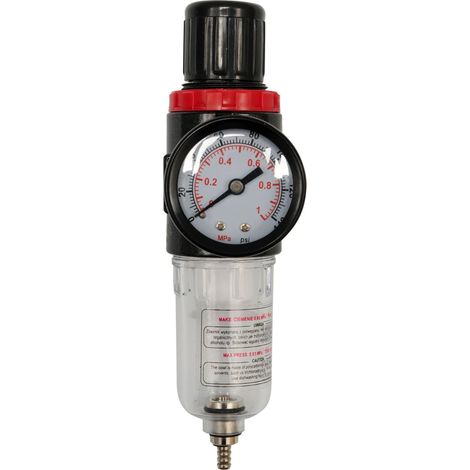 Regolatore di pressione filtro riduttore per compressore 1/4" anticondensa gruppo FRL 821to