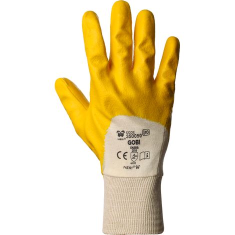 Guanti so.di.fer gobi cotone impregnato taglia 10 giallo - f14569 (1/2)