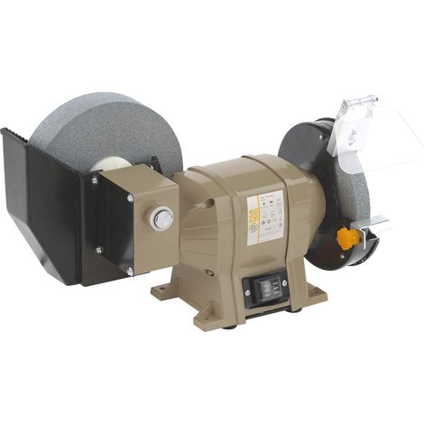 Fartools – Touret à meuler 250W – Meule Ø150mm – Meule à eau Ø200mm – Pour meuler et aiguiser outils métalliques – Moteur puissant