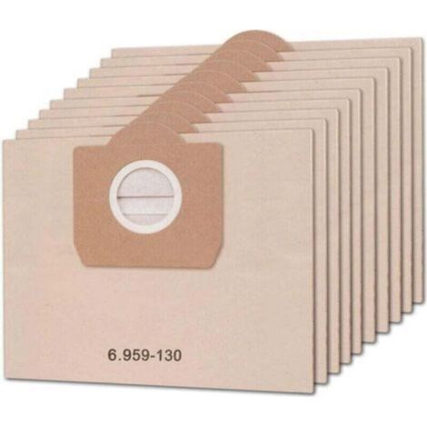 10 filtros de repuesto para aspiradora Karcher 6.959-130.0, XU, A2201 WD3 Papel, XU, WD3 Accesorios Premium Repuestos - (1/4)