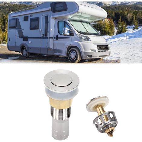 Bonde de sol escamotable pour salle de bain de camping-car, en acier inoxydable 304, avec filtre anti-obstruction (DX0086) (1/5)