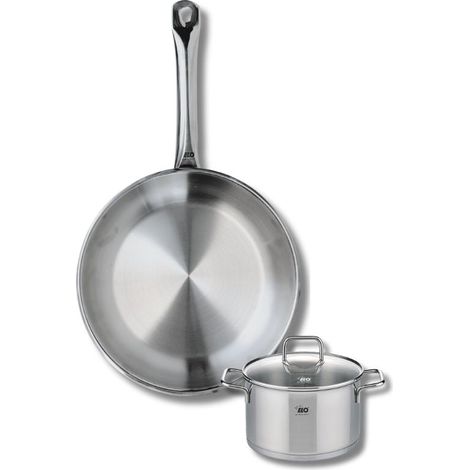 Ensemble de 1 Poêle de cuisson 28 cm et 1 faitout 14 cm Elo Profi Citrin (1/5)
