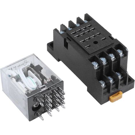 DC 24V Spulenspannung 4PDT 14-poliges elektromagnetisches Relais HH54P--