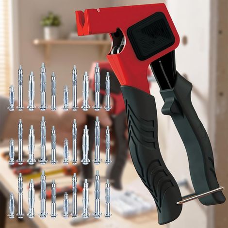 Kit Cheville avec Pince, Bouchons Muraux en Métal, avec 30 Chevilles Métalliques à Cavité M4/M5/M6 avec Vis (1/5)