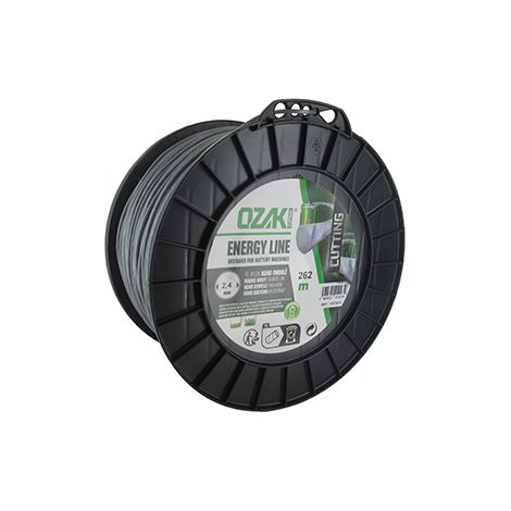Bobine Fil Nylon Ondulé Rond Ozaki Energy Line. Breveté, Pour Optimisation Autonomie Des équipements à Batterie - Longueur: 262