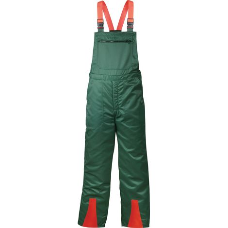 Pantaloni con protezione taglio FICHTE, taglia 54, verde/rosso