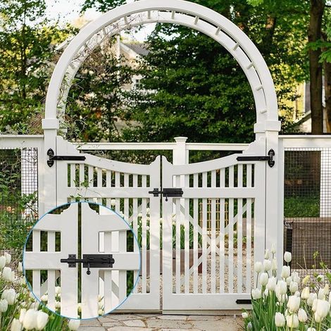 Loquet coulissant pour portes, noir (1/5)