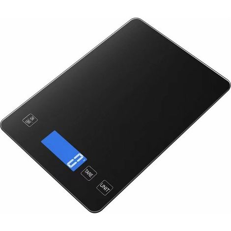 Balance de cuisine électronique 15 kg en verre trempé, balance de cuisine de précision 1 pc (noire)-AquaForge (1/5)